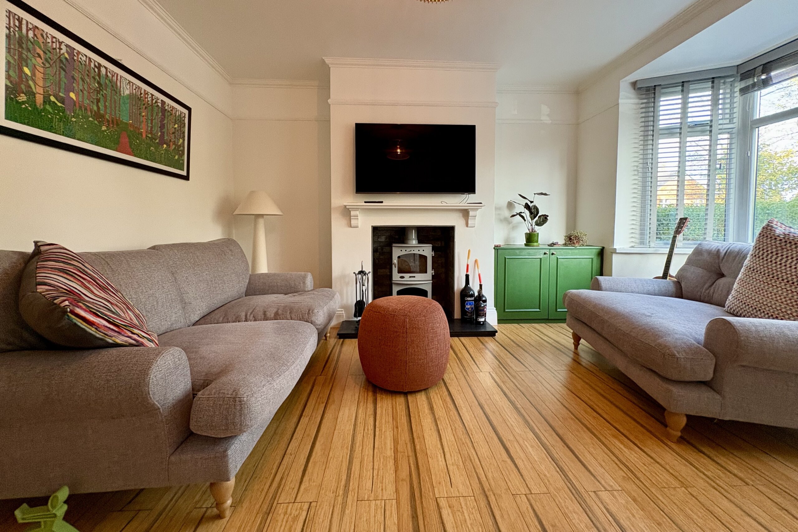 spacious modern living room with large bay window in Beverley, listed by Patrick Stokes